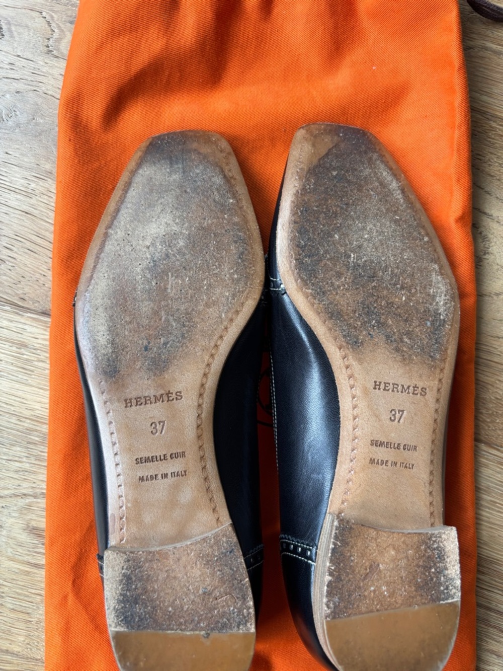 Hermes square toe tassle loafers womens 37/7 - Picture 4 of 7